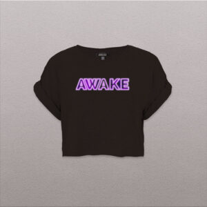 Women crop-top AWAKE neon logo